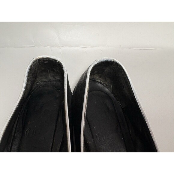 Chanel Ballet Flats Bi-Color Black & White w/ Bow Accent CC Logo Sz EU 37 7 - Picture 14 of 14